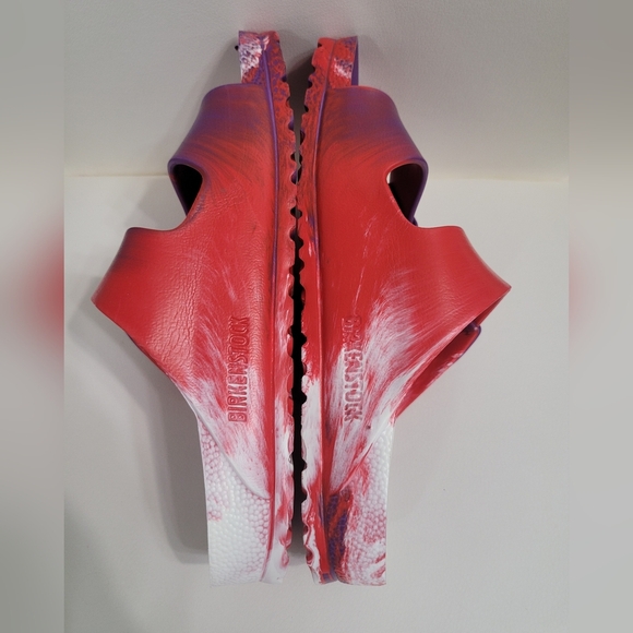 Birkenstock Women Red ,white and Purple Sandals Size 38 - Picture 4 of 9